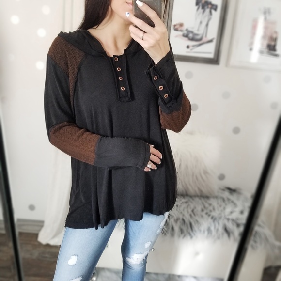 Last1️⃣ Vintage Wash Super Soft Hoodie Top Slouchy Oversized Spring Pullover - Picture 5 of 10